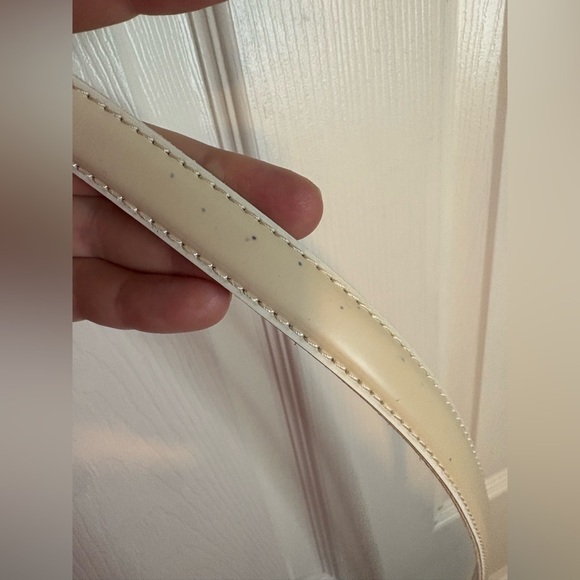 NWT J.Crew Slim Belt in Italian Leather – Ivory | Size XL - Picture 7 of 9